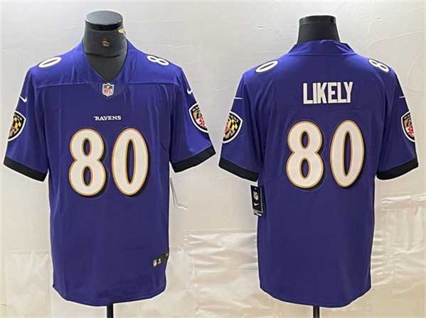 Men's Baltimore Ravens #80 Isaiah Likely Purple Vapor Limited Football Limited Jersey,We sell and wholesale Men's Baltimore Ravens #80 Isaiah Likely Purple Vapor Limited Football Limited Jersey on line form chian!